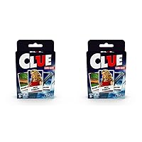 Clue Card Game, 3-4 Player Strategy Game, Travel Games, Christmas Stocking Stuffers for Kids Ages 8 and Up (Pack of 2)