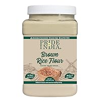 Brown Rice Flour 1 lbs (454 gm) Slightly Nutty Earthy Taste Milled in Small Batches | Ideal for Cakes Soups Noodles Dumplings Pastries Fritters | Vegan, Gluten-Free