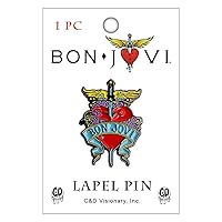 Bon Jovi Dagger Heart Metal Lapel Pin