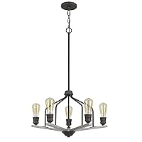 Cal Lighting FX-3716-5 Transitional Five Light Chandelier from Corming Collection in Bronze / Dark Finish, 24.00 inches