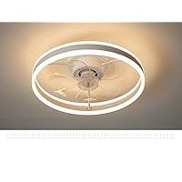Eurotondisplay Ceiling Fan with LED Lighting D3305 Ceiling Light Diameter 50 cm 96 W Remote Control Light Colour/Brightness Adjustable Dimmable LED Ceiling Light Ceiling Light (D3305)