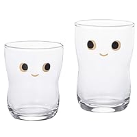 Aderia S-6305 Tumbler, Clear, Pair Gift, Tsuyoko Glass, Nico, Comes in a Presentation Box, Made in Japan