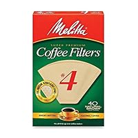 40-Count Number 4 Natural Brown Super Premium Coffee Filters L8