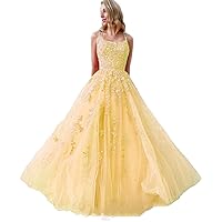 Lace Prom Dress 2023 Long Flower Dresses A-line Appliques Party Dress Girls Backless Elegant Evening Dresses