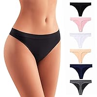6 pack No Show thong pack for women thongs for women seamless thongs for women pack thong underwear women