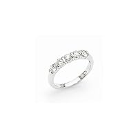 Solid 14k White Gold Diamond Anniversary Wedding Band Ring (.75 cttw.)