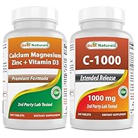 Best Naturals Cal Mag Zinc with Vitamin D3 & Vitamin C 1000 mg