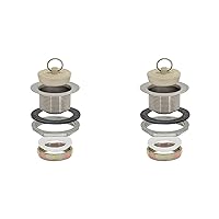 EZ-FLO Stainless Steel Laundry Tray Plug with Rubber Stopper Strainer, Heavy-Duty Sink Stopper for Bathtub or Bathroom, 30041 (Pack of 2)