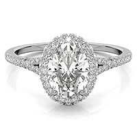 HNB Gems 3 CT Oval Infinity Accent Engagement Ring Wedding Eternity Band Solitaire Silver Jewelry Halo Anniversary Praise Ring