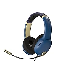 PDP Gaming AIRLITE Wired Stereo Headset with Noise-Cancelling Mic for Nintendo Switch/Switch Lite/Switch OLED (Legend of Zelda Hyrule Blue)