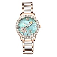 Watches for Women Stainless Steel Band Waterproof Automatic Mechanical Watches Ladies Ceramic Wrist Watch