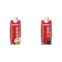 MuscleMeds Carnivor Ready to Drink Protein, 40g Isolate, Muscle Building, Recovery, Sugar Free, Lactose Free, Vanilla Cupcake & Chocolate Flavors, 16.9oz, Packs of 12