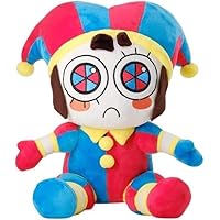 The Digital Circus Plush, Pomni and Jax Plushies Toy, Stuffed Figure Doll for Kids Adults, Birthday Halloween Choice（Pomni）