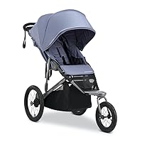 Joovy Zoom Lightweight Jogging Stroller Featuring High Child Seat, Shock-Absorbing Suspension, Extra-Large Air-Filled Tires, Parent Organizer, One-Handed Fold, and Easy One-Hand Fold, Slate