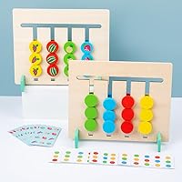 Alessia Cara Wooden Sliding Four-Color: Fun Montessori Toy with Sorting for Early Education. Logic Game, a for Kids. Learning Toys Slide Puzzle & Preschool Educational Wooden Toys (Fruit, Wood)