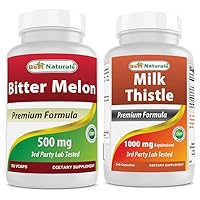 Best Naturals Bitter Melon 500 mg & Milk Thistle Extract 1000mg