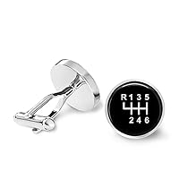 Six Speed Shift Knob Cufflinks Car Gear Shift Cuff Links