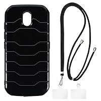 CAT S42 Case + Universal Mobile Phone Lanyards, Neck/Crossbody Soft Strap Silicone TPU Cover Bumper Shell for CAT S42 H+ (5.5”)