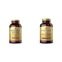 Solgar Vitamin C 1000 mg, 250 Vegetable Capsules - Antioxidant & Immune Support - Overall Health - H with B-Complex 100