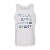 I_D Flex But I Like This Shirt Tank Tops Funny Workout Gym Unisex Tanktop