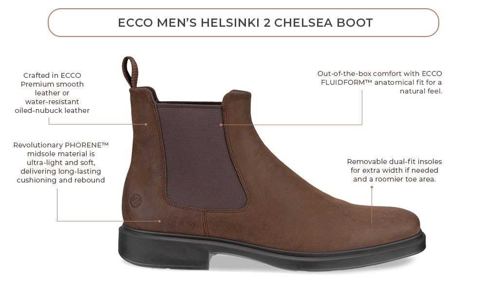 ECCO Men's Helsinki 2.0 Double Gore Chelsea Boot