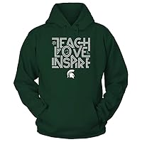 FanPrint Michigan State Spartans - Teach Love Inspire - Graphic Design Gift T-Shirt