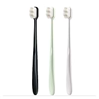 Toothbrush 3pcs Ultra-fine Toothbrushes Nano Million Bristles Micro Soft Tooth Brush Portable Product Kit Brush (Color : 3pcs Wavy)
