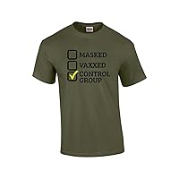 Masked Vaxxed Control Group Funny Anti Vax Unisex Short Sleeve T-Shirt