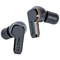 Klein Tools AESEB2 Elite Bluetooth Jobsite Earbuds, True Wireless Earplugs, 25dB NRR Hearing Protection, 24-Hour Playtime, Digital LED Display