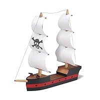Wooden Pirate Ship DIY Craft Kit 4.25 Inches