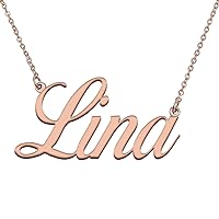 Custom Letter Name Necklace Dainty Pendant Jewelry in Gold Silver