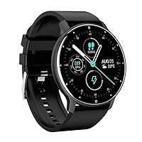 for Xiaomi Poco F2 Pro FK Trading Smart Watch, Fitness Tracker Watches for Men Women, IP67 Waterproof HD Touch Screen Sports, Activity Tracker with Sleep/Heart Rate Monitor - Black