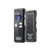 Digital Voice Recorder Mini Voice Recorder Upgraded Small Audio Recorder with MP3&USB for Lectures, Meetings, Interviews…(8GB Memory Supports TF Expansion)