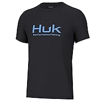 HUK Boys' Pursuit Solid Short Sleeve, Fishing Shirt for Kids