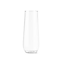 TOSSWARE PRO 9oz Flute, Premium Quality, Recyclable, Unbreakable & Crystal Clear Plastic Champagne Glasses, Set of 252
