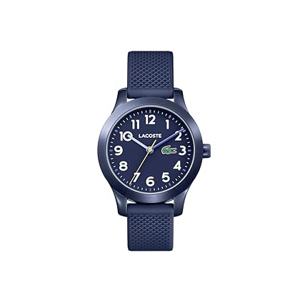 Lacoste 12.12 Kids' Quartz TR90 Case Watch with Silicone Strap - Durable, Stylish, and Water-Resistant Timepiece for Children