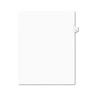 Avery 01406 Exhibit Side Tab Divider, Printed: F, Letter Size, White, 25/Pack