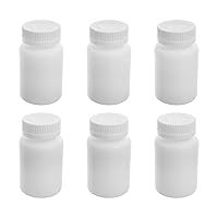 Othmro 10Pcs 4.1oz PE Plastic Bottles Lab Chemical Reagent Bottles 120ml Wide Mouth Storage Bottles 28mm ID Round Sample Liquid Storage Containers Sealing Bottles with Cap for Food Stores White