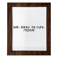 Los Drinkware Hermanos Eat. Sleep. Be Cute. Repeat - Funny Decor Sign Wall Art In Full Print With Wood Frame, 14X17