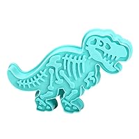 Chocolate Molds Silicone,Mini Cake Moulds,Dinosaur Fossils Cookie Mould Plastic Material Frosting Fondant Push-type Household Cookie Cutters for Children 3 Styles(1#)