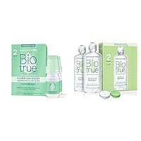 Biotrue Hydration Boost Drops, Soft Contact Lens Friendly for Irritated and Dry Eyes & Contact Lens Solution, Multi-Purpose Solution for Soft Contact Lenses, Lens Case Included