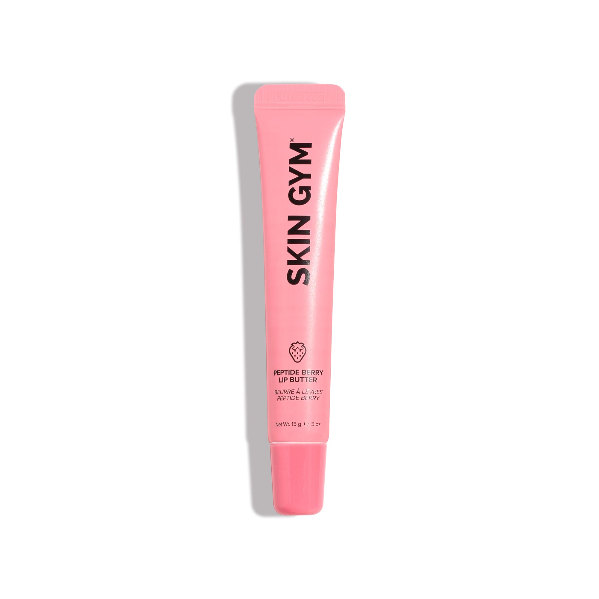 Skin Gym Peptide Berry Lip Butter, Nourishing and Hydrating Lip Balm for Dry Cracked Lips and Fuller, Softer, and Smoother Pout, Juicy Hydration for Irresistible Lips