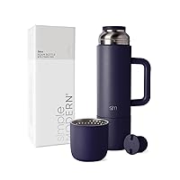 Simple Modern 36oz Insulated Hot Beverage Bottle with 2 Mugs | Travel Coffee Thermos for Hot Drinks | Twist and Pour Top | Commute, Travel, and Picnic Friendly | Roam Collection | Night Sky
