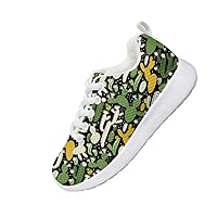 Children's Sports Shoes Boys and Girls Creative Cactus Design Shoes Shock Absorbing Wear Resistant Soft and Comfortable for Size 11.5-3 Big/Little Kid