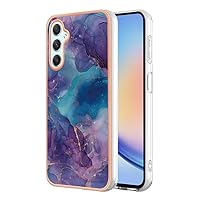 XYX Case Compatible with Samsung A25 5G, Electroplated Marble TPU Slim Full-Body Stylish Shockproof Protective Case Cover for Galaxy A25 5G, Purple
