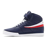 Fila Men's Vulc 13 Mid Plus Fashion Sneakers, Navy, Microsuede, Rubber, 11.5 M