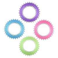 Curious Minds Busy Bags Set of 6 Glow in the Dark Soft Spiky Bracelets - Thick Flexible Textured Bracelet - Jewelry - Fun Fidget