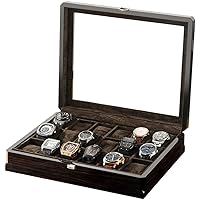 18 Slots Watch Box wooden Wrist Watch Men Storage Box Clock/Watch Display Case Convenient Watch Organizer (Color : B)-B