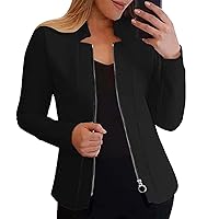 Women's Blazers & Suit Jackets Open Front Long Sleeve Blazer Jacket Coat Classic Notch Lapel Button Down Suit Jacket