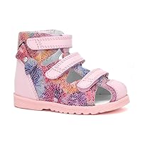 Girls Orthopedic Leather High Sandals Fisherman Style 81789/1ET Pink (Toddler/Little Kid)